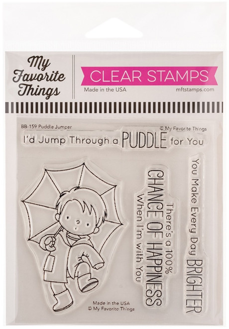 My Favorite Things Birdie Brown Stamps 4"X4"-Puddle Jumper BB159 - 849923042304