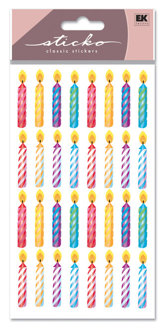 Sticko Classic Stickers-Birthday Candles Foil SPOCC23 - 015586740202