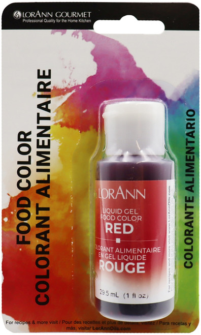 LorAnn Oils Liquid Gel Color 1oz-Red -LG0550-1210 - 023535993234