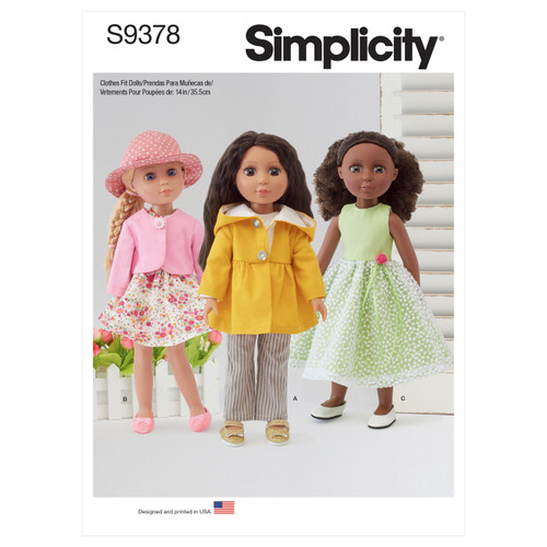 Simplicity 14" Doll Clothes-ONE SIZE SS9378OS - 039363593782
