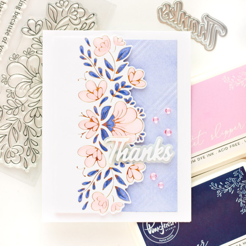 Pinkfresh Studio Hot Foil Plate-Charming Floral Border PF134921