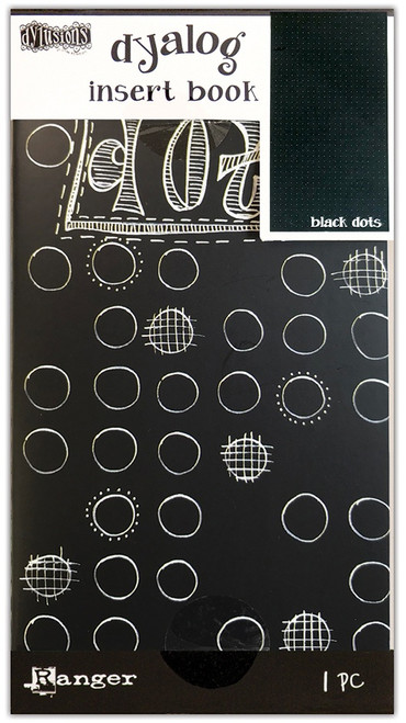 2 Pack - Dyan Reaveley's Dylusions Dyalog Insert Book 4.375"X8.25"-Black W/Dots - DYT77367 - 789541077367