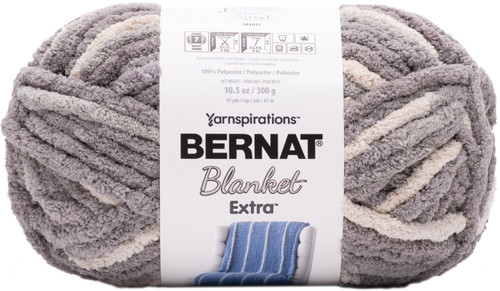 2 Pack - Bernat Blanket Extra Yarn-Silver Steel - 1610272-7039 - 057355457294