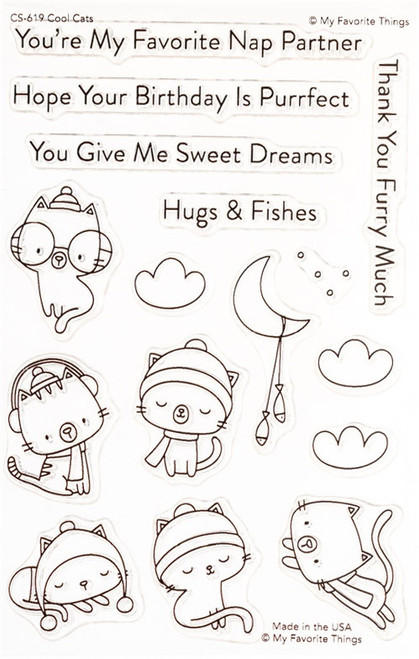 My Favorite Things Clear Stamps 4"X6"-Cool Cats CS619