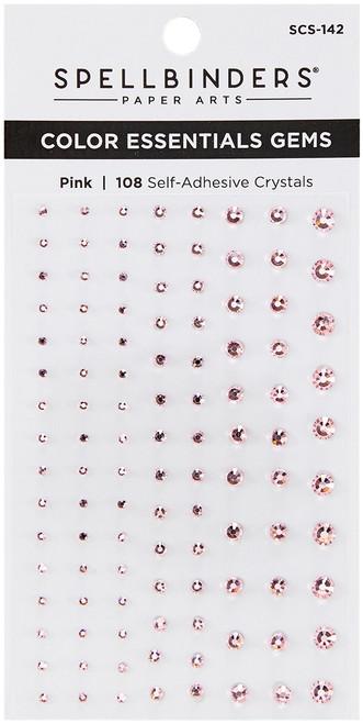 Spellbinders Color Essentials Gems 108/Pkg-Pink Mix SCS-142 - 812062033304