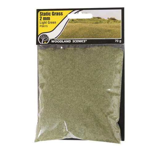 Woodland Scenic Static Grass 2mm-Light Green FS615 - 724771006152
