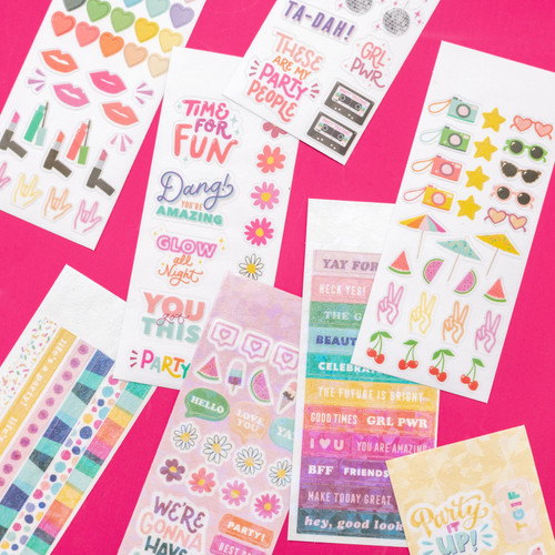 Damask Love Life's A Party Mini Sticker Book-W/Holographic Foil Accents 166/Pkg - DL010661 Damask Love Life's A Party Mini Sticker Book-W/Holographic Foil Accents 166/Pkg - DL010661