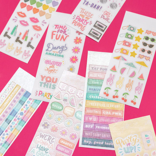 Damask Love Life's A Party Mini Sticker Book-W/Holographic Foil Accents 166/Pkg - DL010661 Damask Love Life's A Party Mini Sticker Book-W/Holographic Foil Accents 166/Pkg - DL010661