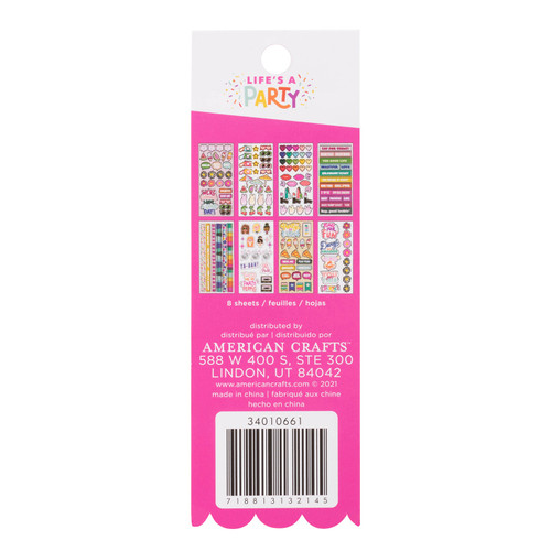 Damask Love Life's A Party Mini Sticker Book-W/Holographic Foil Accents 166/Pkg - DL010661