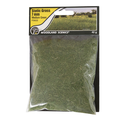 Woodland Scenic Static Grass 7mm-Medium Green FS622 - 724771006220