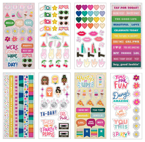 3 Pack - Damask Love Life's A Party Mini Sticker Book-W/Holographic Foil Accents 166/Pkg - DL010661