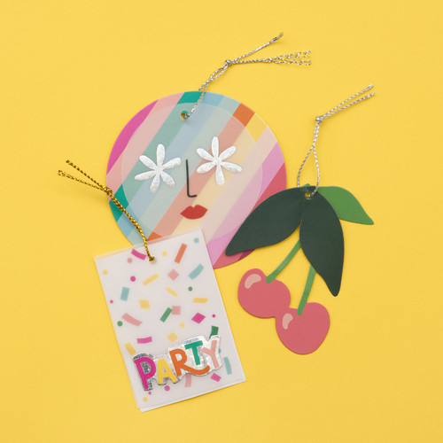 3 Pack - Damask Love Life's A Party Cardstock Die-Cuts-Layered Tags - DL010655 3 Pack - Damask Love Life's A Party Cardstock Die-Cuts-Layered Tags - DL010655