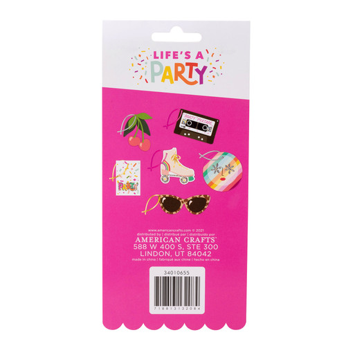 3 Pack - Damask Love Life's A Party Cardstock Die-Cuts-Layered Tags - DL010655 3 Pack - Damask Love Life's A Party Cardstock Die-Cuts-Layered Tags - DL010655