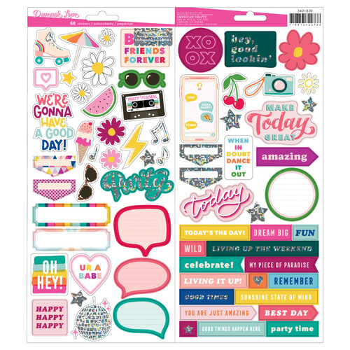 Damask Love Life's A Party Cardstock Stickers 6"X12" 68/Pkg-Accents & Phrases DL010830