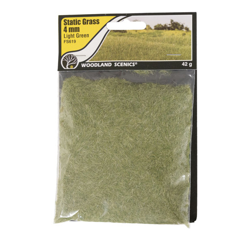 3 Pack Woodland Scenic Static Grass 4mm-Light Green -FS619 - 724771006190