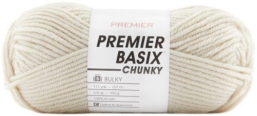 6 Pack Premier Basix Chunky Yarn-Antique White 1145-04 - 847652094243
