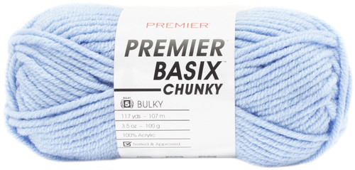 6 Pack Premier Basix Chunky Yarn-Country Blue 1145-25 - 847652094458