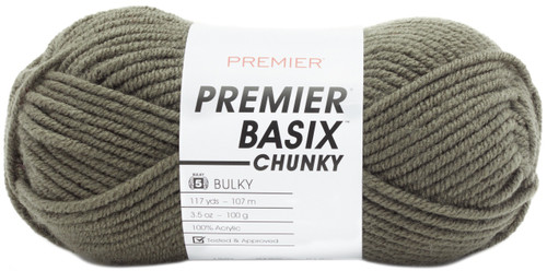 6 Pack Premier Basix Chunky Yarn-Lichen 1145-35 - 847652094557