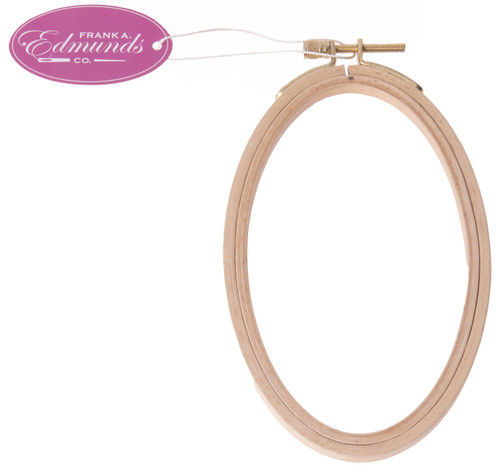 Frank A. Edmunds Beechwood Embroidery Hoop-4"X6" - 202-46 - 7156272024602