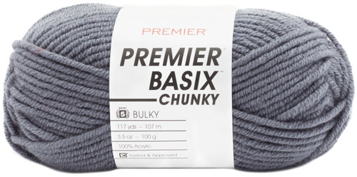 6 Pack Premier Basix Chunky Yarn-Slate 1145-39 - 847652094595