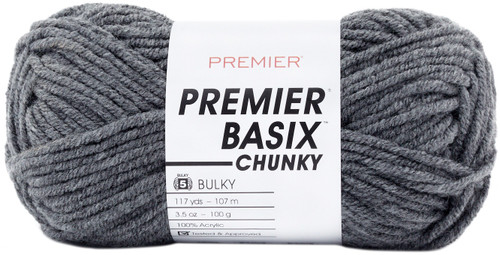 Premier Basix Chunky Yarn-Steel 1145-41 - 847652094618