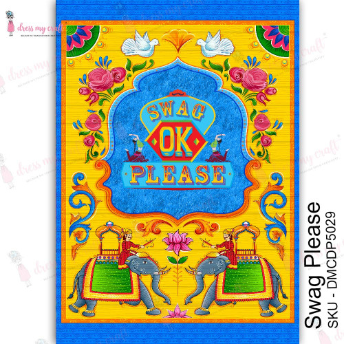 3 Pack - Dress My Craft Transfer Me Sheet A4-Swag Please - DMCD5029