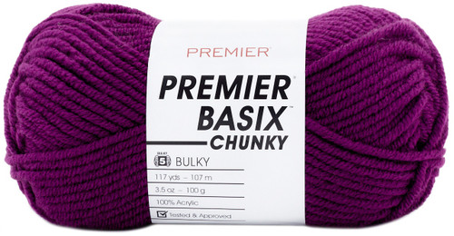 Premier Basix Chunky Yarn-Purple - 1145-22 - 847652094427