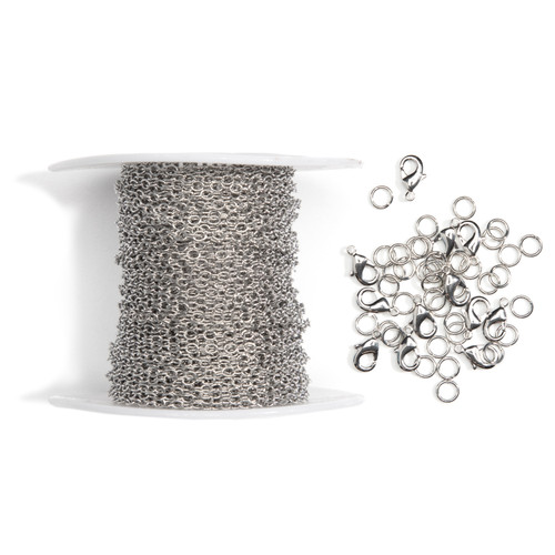 2 Pack - CousinDIY Cable Chain with Findings-36 Feet - 40001145 - 191648104417