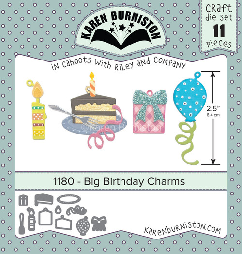 Karen Burniston Dies-Big Birthday Charms KBR1180 - 084282633941