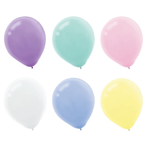 Amscan Latex Balloon 12" 15/Pkg-Pastel Colors 11320099 - 048419862109
