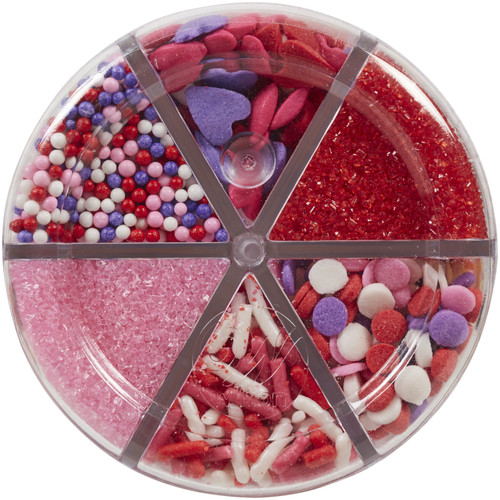 Wilton Sprinkles Mix 6.6oz-Happy Valentine's Day, 6 Cell W1000650