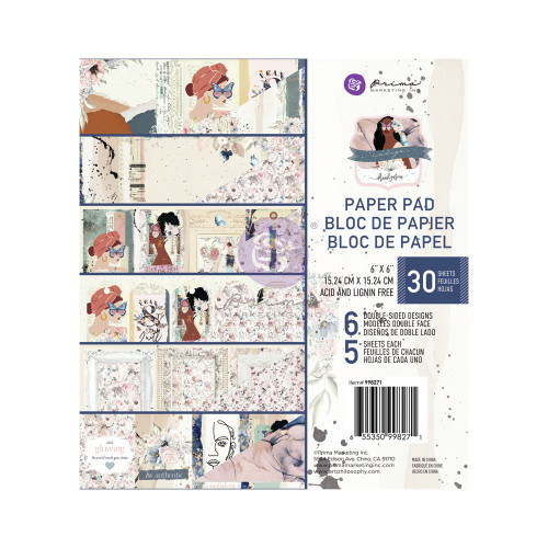 3 Pack Prima Marketing Double-Sided Paper Pad 6"X6" 30/Pkg-Indigo By Frank Garcia FG998271 - 655350998271