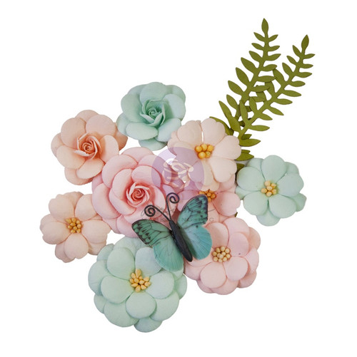 3 Pack Prima Marketing Mulberry Paper Flowers-Solecito/Miel FG658786 - 655350658786
