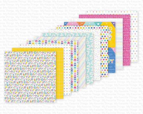 3 Pack My Favorite Things Single-Sided Paper Pad 6"X6" 24/Pkg-Hip Hip Yay MFT-EP-89