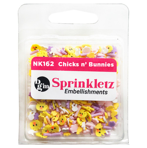 6 Pack Buttons Galore Sprinkletz Embellishments 12g-Chicks 'n Bunnies BNK-162 - 840934009348