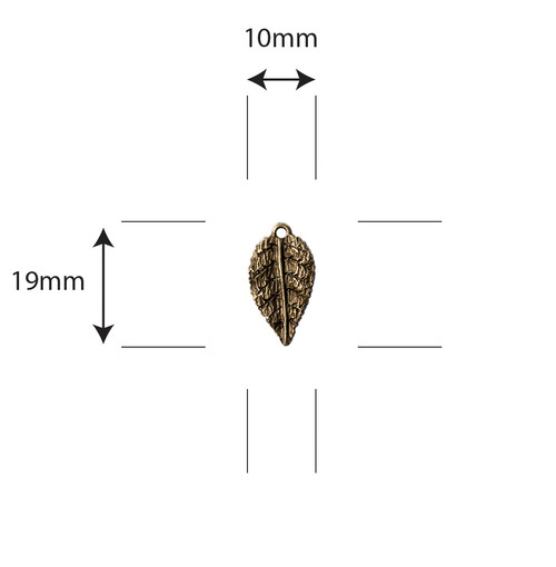 5 Pack Craft Consortium Belle Fleur Metal Charms 10/Pkg-Leaf CCMCHR31