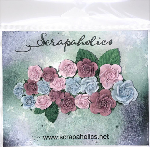3 Pack Scrapaholics Mulberry Paper Flowers-Violet Fields S88679 - 745808288679