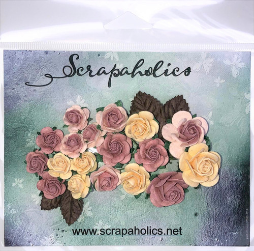 3 Pack Scrapaholics Mulberry Paper Flowers-Victorian S88709 - 745808288709