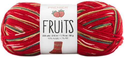 3 Pack - Premier Fruits Yarn-Strawberry - 2052-12 - 840166809631