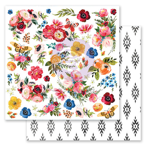10 Pack Painted Floral Double-Sided Cardstock 12"X12"-All The Flowers PAFL12-50135 - 655350850135