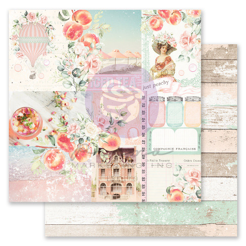 10 Pack Peach Tea By Frank Garcia Double-Sided Cardstock 12"X12"-Just Peachy W/Foil Details FGPT12-97427 - 655350997427