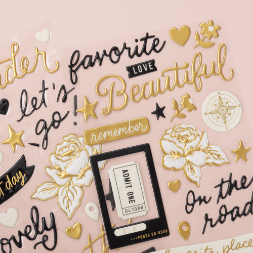 3 Pack - Maggie Holmes Round Trip Thickers Stickers 66/Pkg-Wander Phrase/Puffy - MH013664 3 Pack - Maggie Holmes Round Trip Thickers Stickers 66/Pkg-Wander Phrase/Puffy - MH013664