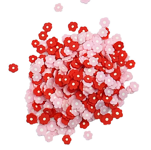 6 Pack - Buttons Galore Sprinkletz Embellishments 12g-Valentine Flowers - BNK-159 - 840934009317