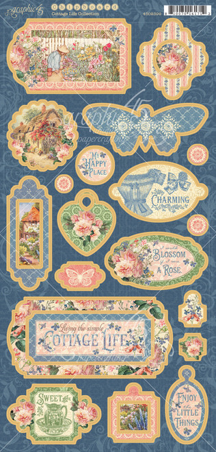 3 Pack - Cottage Life Chipboard Die-Cuts 6"X12" Sheet- - G4502399 - 810070161712