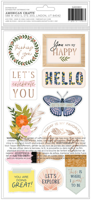 3 Pack - Jen Hadfield Live & Let Grow Thickers Stickers 24/Pkg-Phrase W/Gold Foil - JH003821 3 Pack - Jen Hadfield Live & Let Grow Thickers Stickers 24/Pkg-Phrase W/Gold Foil - JH003821