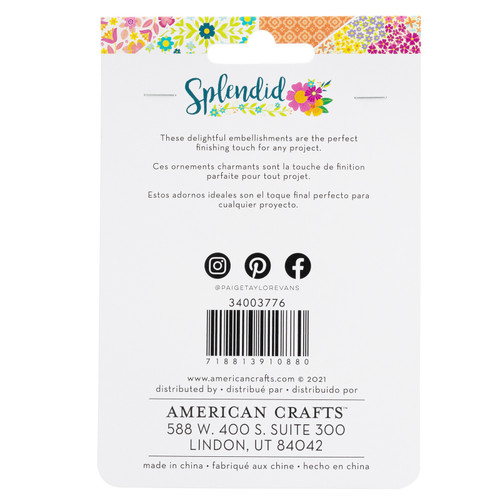 3 Pack - Paige Evans Splendid Stickers 221/Pkg-Sequin & Epoxy - PE003776