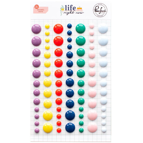 3 Pack PinkFresh Enamel Dot Stickers-Life Right Now PFLI3022 - 736952873903