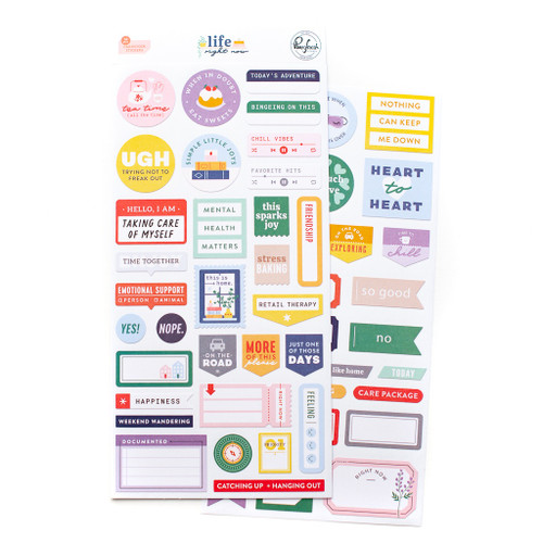 3 Pack PinkFresh Cardstock Stickers-Life Right Now PFLI2522