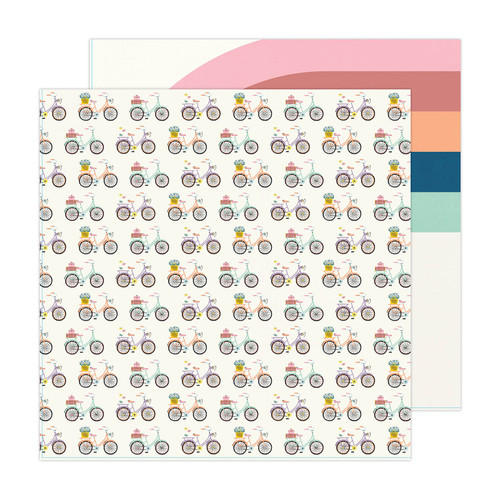 25 Pack Maggie Holmes Round Trip Double-Sided Cardstock 12"X12"-Bike Path -MHRT12-13651 - 718813916929