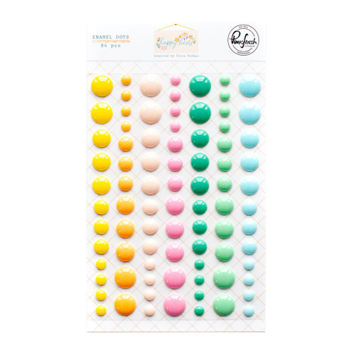 3 Pack PinkFresh Enamel Dot Stickers-Happy Heart PFHP8422 - 736952873439